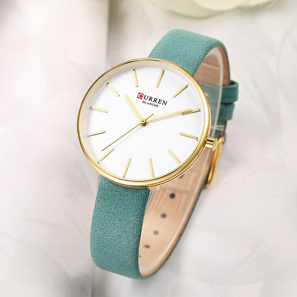 YSYH Simple Leather Analog Quartz Women s Watch Montre Femme Clock