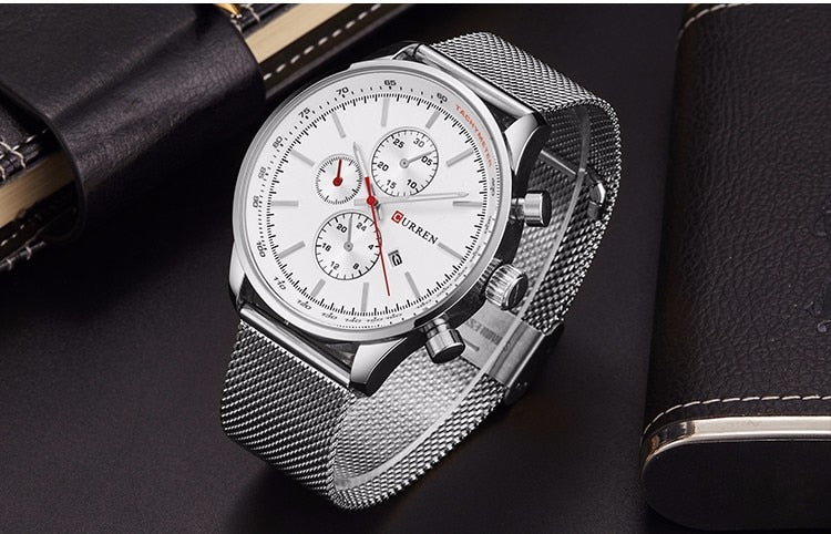 YSYH  Brand Luxury  Casual Sports Men Watches Stainless Steel Wristwatch Date Male Clock