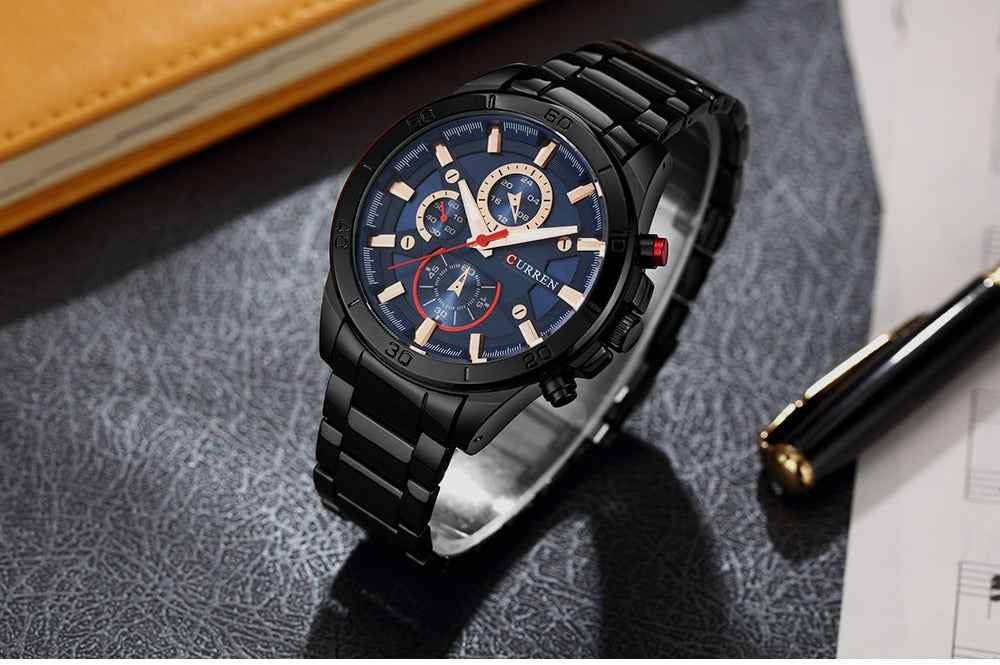 YSYH   Analog Military Sports Full Steel Waterproof Wrist Watch Male Clock Reloj Hombre