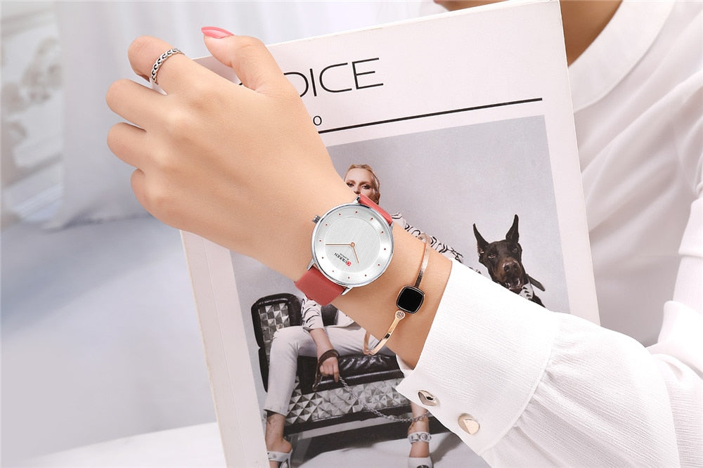 YSYH Beautiful Women s Quartz Watches Slim Fashion Leather Ladies