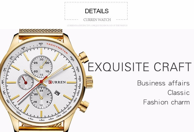 YSYH  Brand Luxury  Casual Sports Men Watches Stainless Steel Wristwatch Date Male Clock