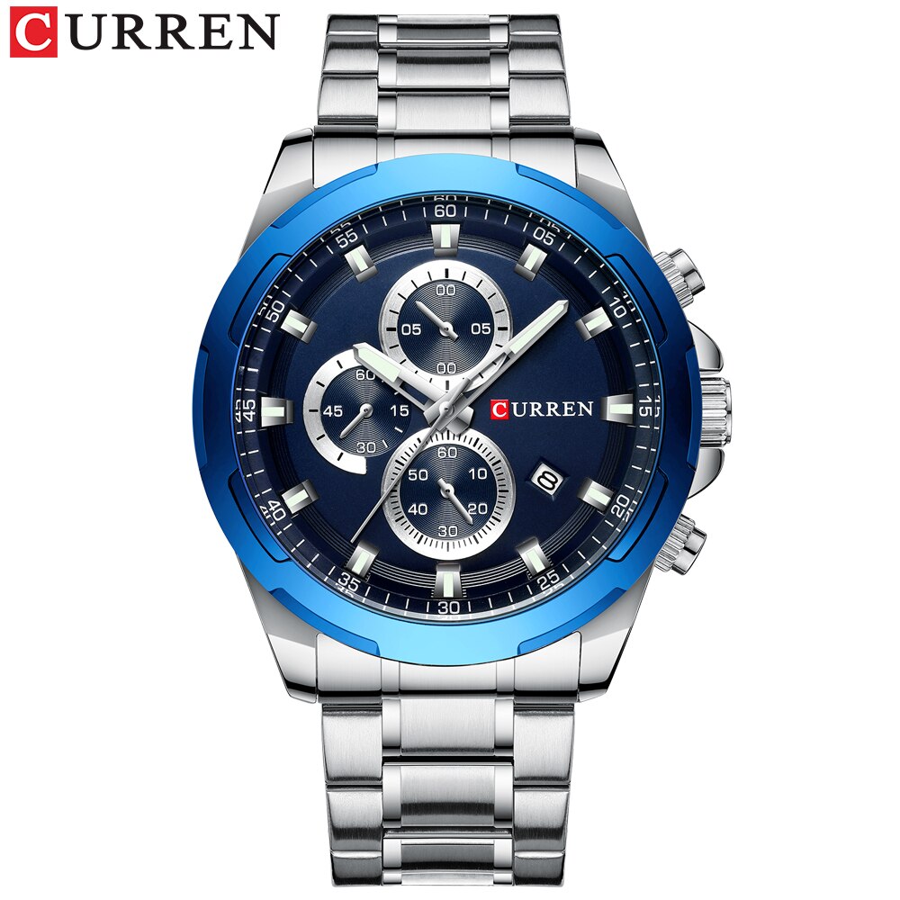 YSYH Watches Men Sport Wristwatch Fashion Business Analog Quartz Watch Male Clock Chronograph Stainless steel  Watch